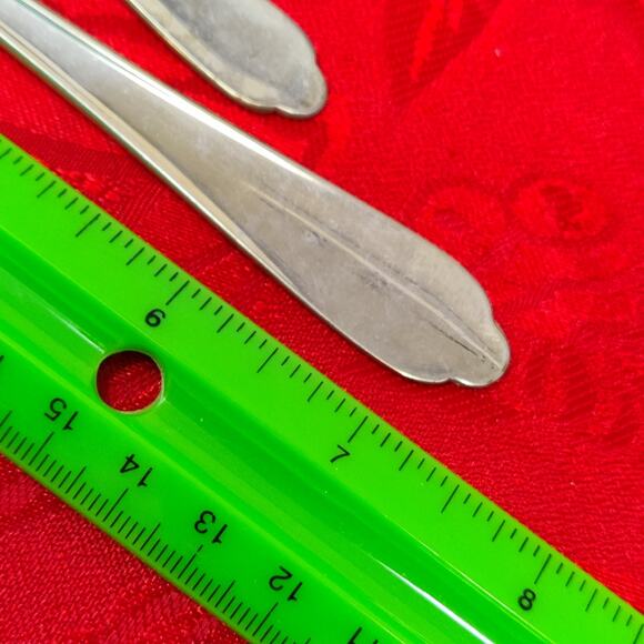 16 Forks N Spoons Vtg National Silver Plated Art Deco Wheat Stalk 12 Teaspoons - Picture 10 of 14